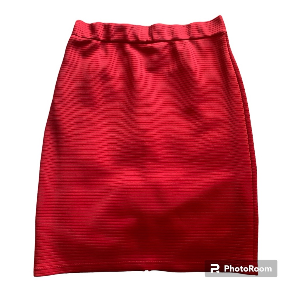 Eloquii red scuba skirt